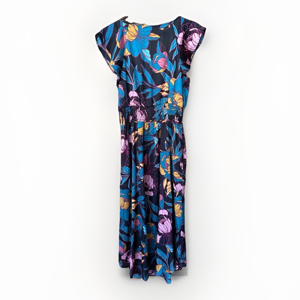 Ryegrass Women's Dress Medium Black Floral‎ Flutter Sleeve Dress